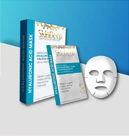 SkinDeep Hyaluronic Acid Mask - Máscara Facial Ultra Hidratante (c/5un) - Alur Medical
