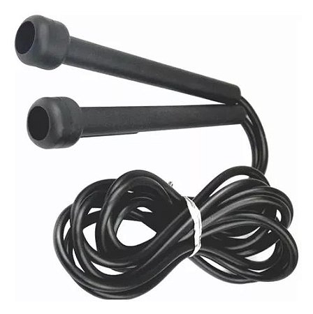 CORDA DE PULAR AJUSTAVEL SIMPLES - PRETA