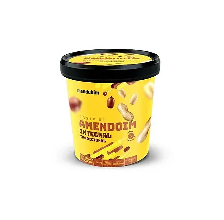 PASTA DE AMENDOIM INTEGRAL 450G - MANDUBIM