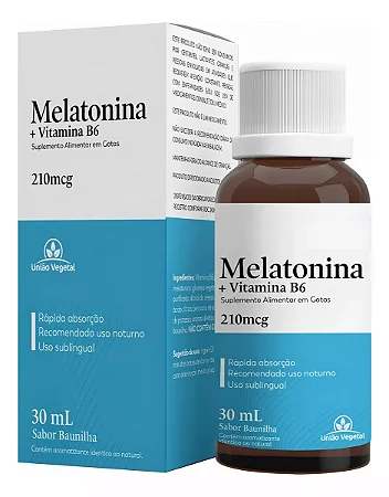 MELATONINA + VIT B6 210mcg 30ML - UNIAO VEGETAL