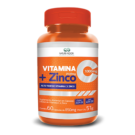 VITAMINA C + ZINCO 60 CAPS - NATURE FLOOR