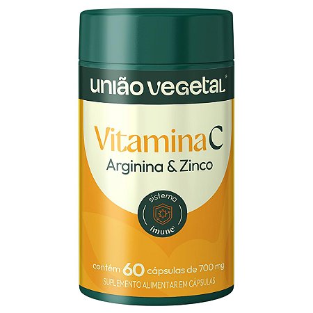 VITAMINA C + ARGININA + ZINCO 60 CAPS - UNIAO VEGETAL