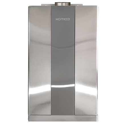 Aquecedor a gás cinza ou inox komeco 21 litros GLP