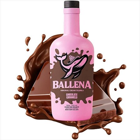 LICOR BALLENA CHOCOLATE E CARAMELO 750 ML