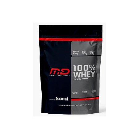 100% Whey Protein Refil 900g MD - Muscle Definition