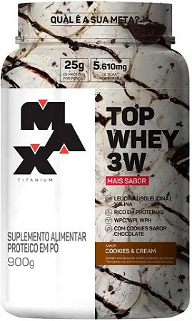 Top Whey 3W Mais Sabor 900g - Max Titanium