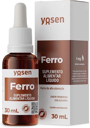 Ferro de Alta Absorção Ydrosolv Yosen 30 mL - YOSEN