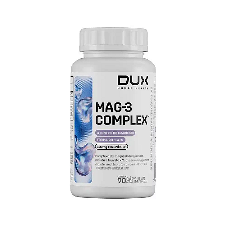 Magnésio Mag-3 Complex 90 Cápsulas - DUX Nutrition