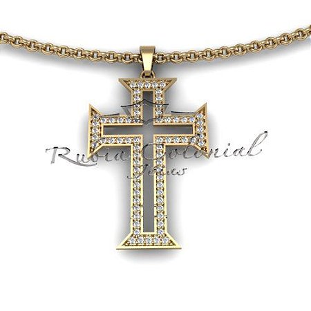 Cruz VazadaPEQUENA com Pedras