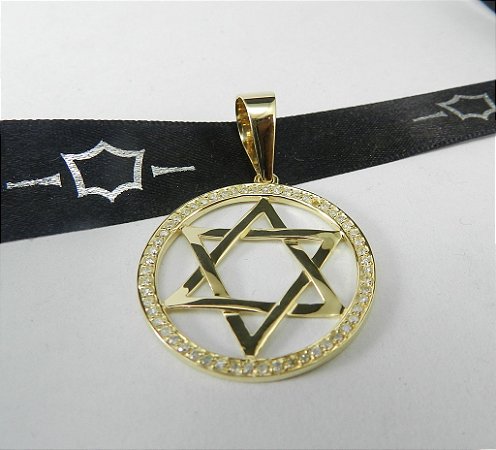 Pingente Estrela Davi em Diamantes