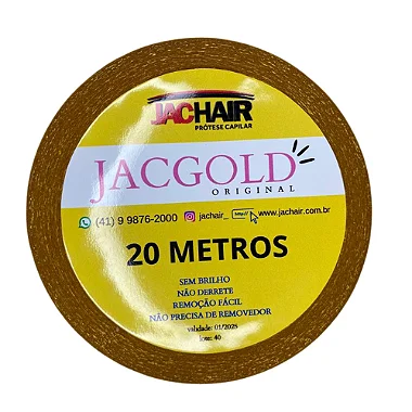 Fita Gold Amarela Original 20m x 2,5cm + Removedor de Resíduos 100mL