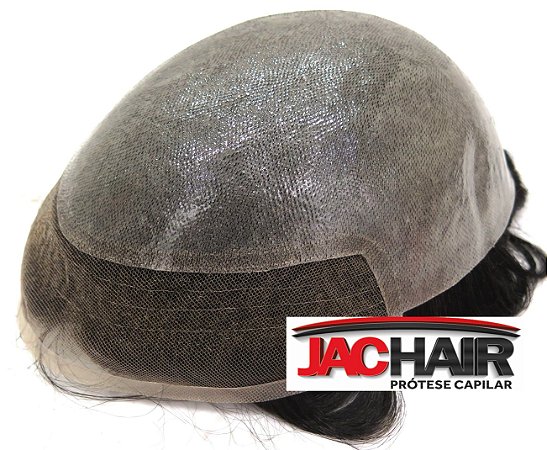 Jac-15 Protese Capilar Silicone Com Tela Na Frente Jachair + KIT MANUTENÇÃO