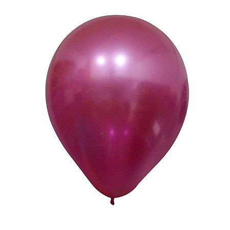 Balão Metalizado Fucsia N°9 C/25 Unidades