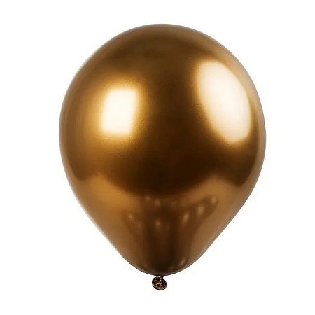 Balão Metalizado Bronze N°9 C/25 Unidades
