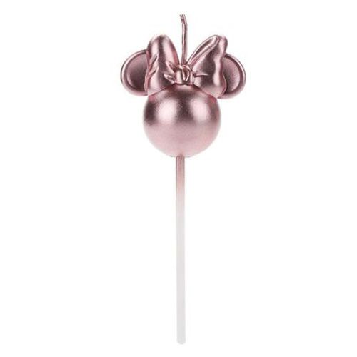 Vela Minnie Mouse Metalizada Rose Gold 1 Unidade