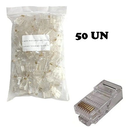 CONECTOR RJ45 CAT5 MACHO C/ 50 UN