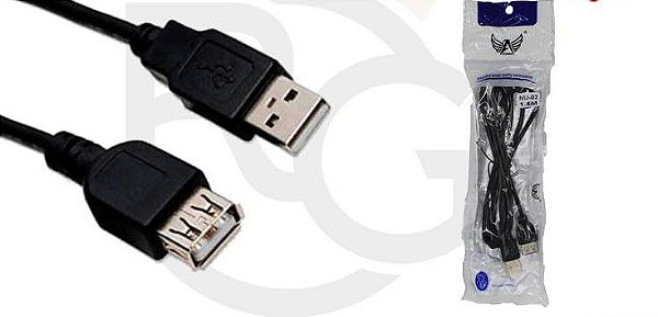 CABO USB EXTENSOR 2.0 A MACHO X A FÊMEA 1.5 MT.