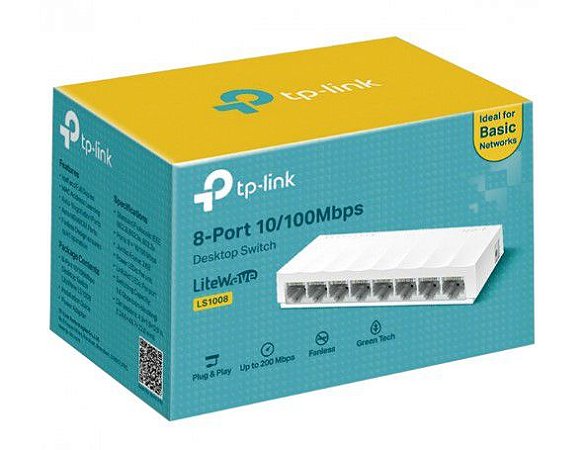 SWITCH TP-LINK 8 PORTAS LS1008D 10/100 MBPS