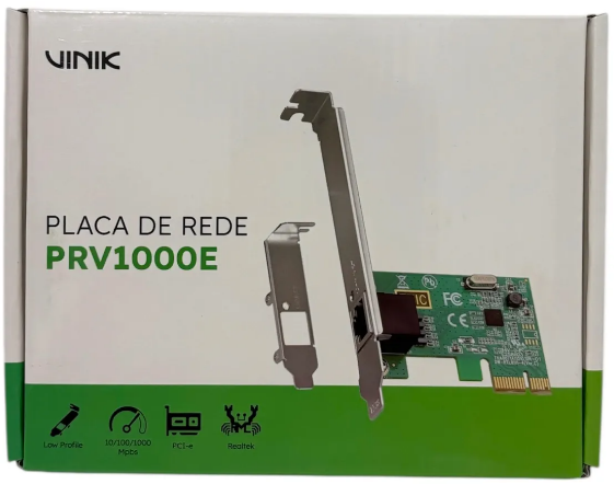 PLACA DE REDE VINIK PRV-1000E GIGABIT PCI-E