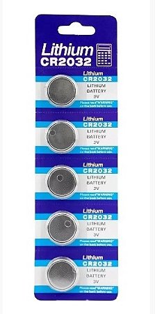 BATERIA DE LITHIUM CR2032 CARTELA C/ 5 UN.