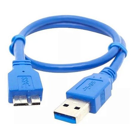 CABO USB 3.0 P/ HD EXTERNO A MACHO P/ B MACHO 50 CM. - M. I. DISTRIBUIDORA