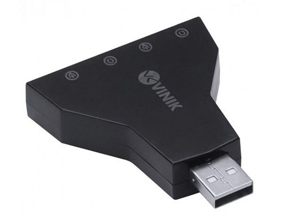 PLACA DE SOM USB VINIK 7.1 CANAIS C/ 4 SAÍDAS P2