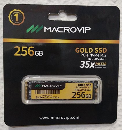 SSD 256 GB. MACROVIP GOLD NVME
