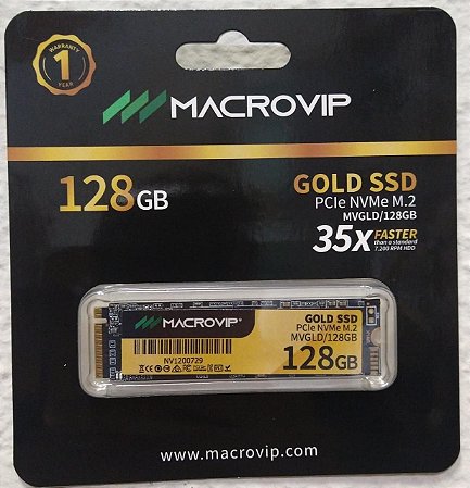 SSD 128 GB. MACROVIP GOLD NVME
