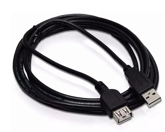 CABO USB EXTENSOR 2.0 A MACHO X A FEMEA 5 MT.