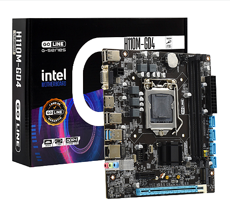 PLACA MÃE GOLINE H110M-GD4 1151P DDR4 VGA/HDMI