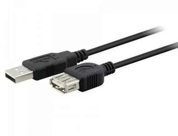 CABO USB EXTENSOR 2.0 A MACHO X A FÊMEA 1.8 MT.