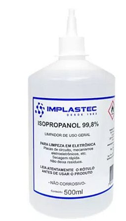 ÁLCOOL ISOPROPÍLICO IMPLASTEC 500 ML.