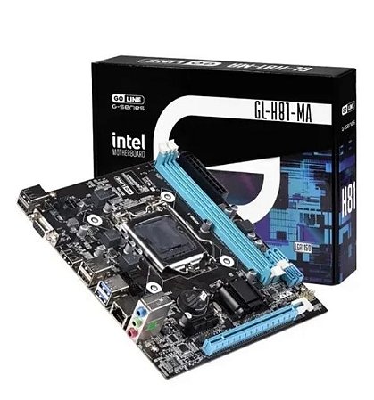 PLACA MÃE GOLINE GL-H81-MA 1150P DDR3 S/V/R