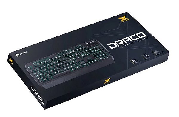 TECLADO GAMER VINIK DRACO GT400 LED 3 CORES USB