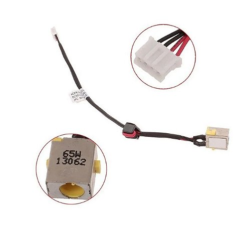 CONECTOR JACK NOTEBOOK ACER E1-531/571/5750 DC30100JN00 C/ CABO