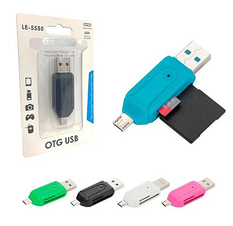 LEITOR DE CARTÃO MICRO SD CARD USB / MICRO USB