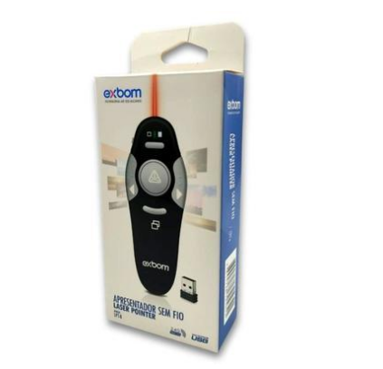 APRESENTADOR MULTIMÍDIA EXBOM LPT-8 LASER SEM FIO