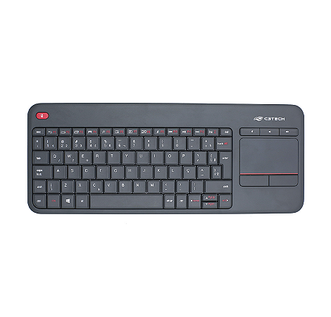 TECLADO SEM FIO C3TECH K-WT200BK C/ TOUCHPAD