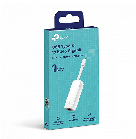 PLACA DE REDE TP-LINK UE300C GIGABIT USB-C P/ RJ45
