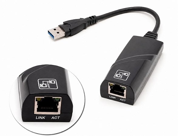 PLACA DE REDE USB 2.0 P/ RJ45 10/100 MBPS