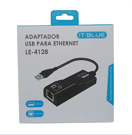 PLACA DE REDE USB 2.0 P/ RJ45 IT BLUE 10/100 MBPS