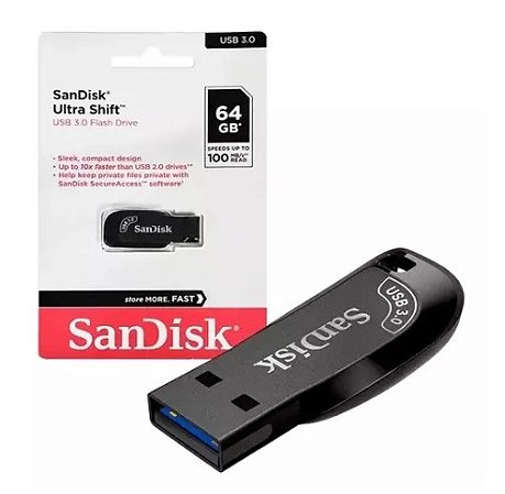 PEN DRIVE  64 GB SANDISK ULTRA SHIFT USB 3.0