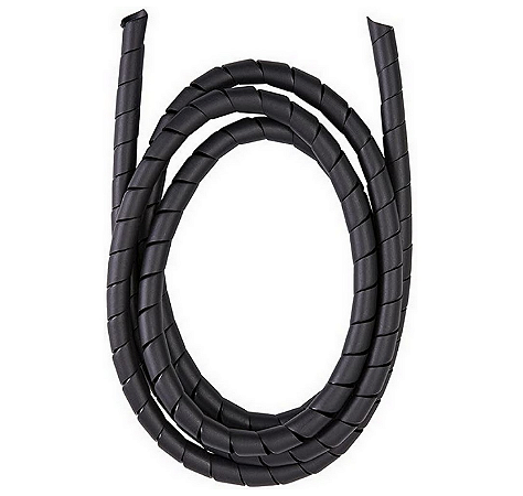 ORGANIZADOR DE CABO ESPIRAL 12MM 1/2 POL. 70CM PRETO