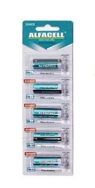 PILHA ALFACELL A23 12V P/ CONTROLE REMOTO C/5
