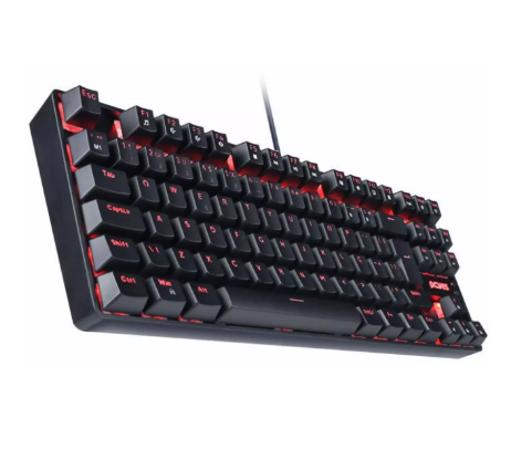TECLADO GAMER PCYES NERON MECÂNICO PRETO USB SWITCH RED