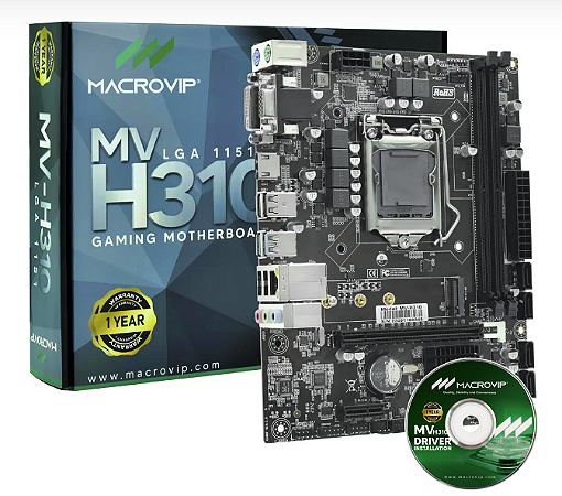 PLACA MAE MACROVIP MV-H310 M.2/DDR4/HDMI/VGA/USB3.0