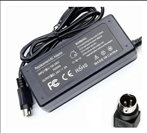 FONTE IMPRESSORA BEMATECH/DIEBOLD/EPSON 24V / 3.0A