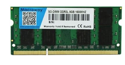 MEMÓRIA NOTEBOOK 8 GB. MACROWAY DDR3L / 1600 MHZ