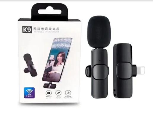 MICROFONE DE LAPELA K9 WIRELESS IPHONE