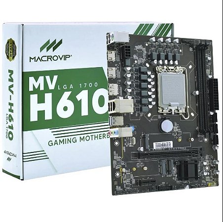 PLACA MÃE MACROVIP MV-H610 LGA 1700 DDR4 VGA / HDMI